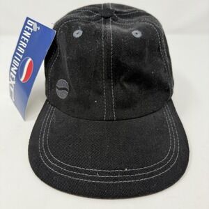 Vintage Pepsi Hat Cap Strap Back Black Generation Next One Size Mens 90s